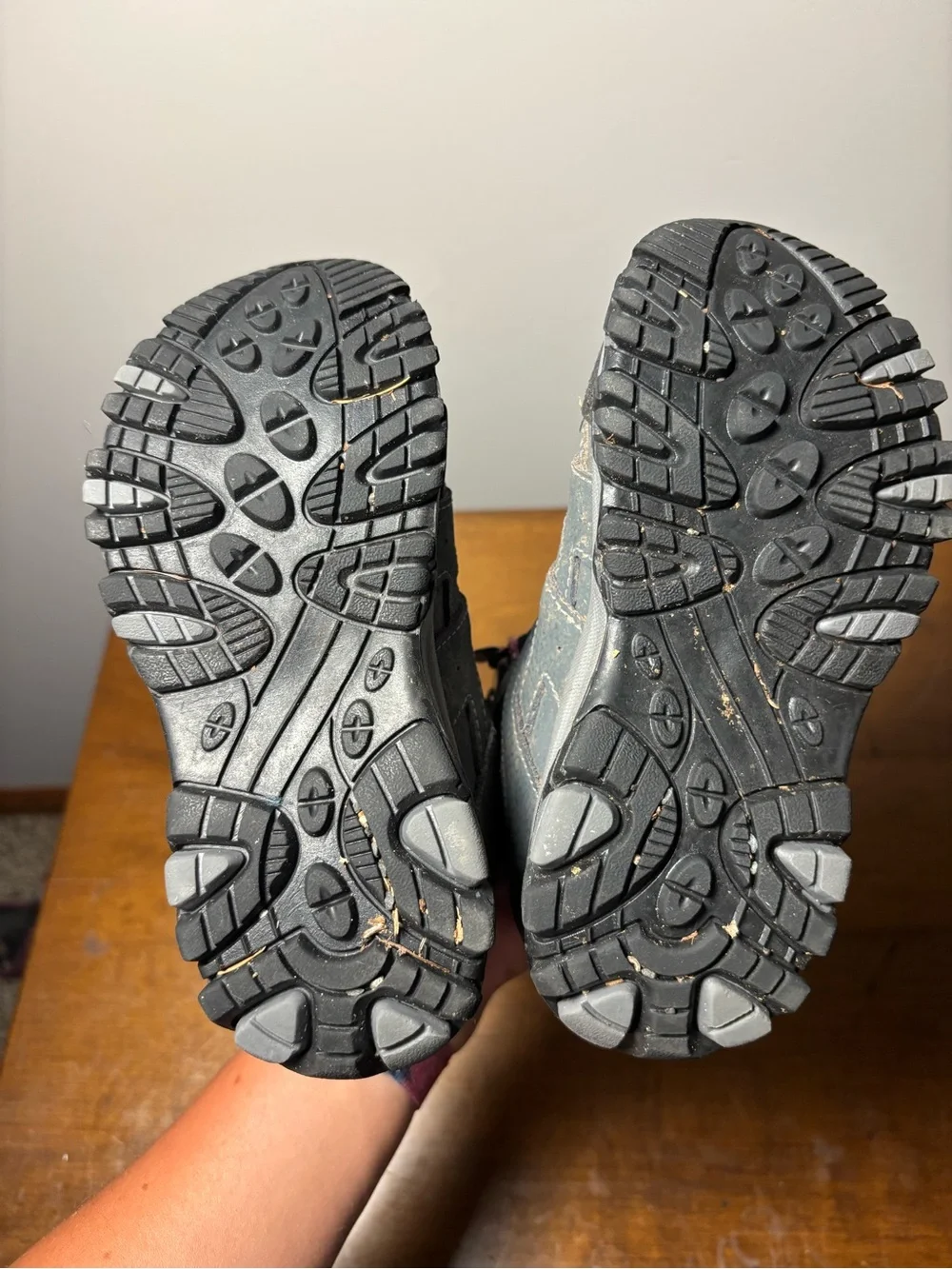 Merrell Black and Pink Kids Hiking Boots